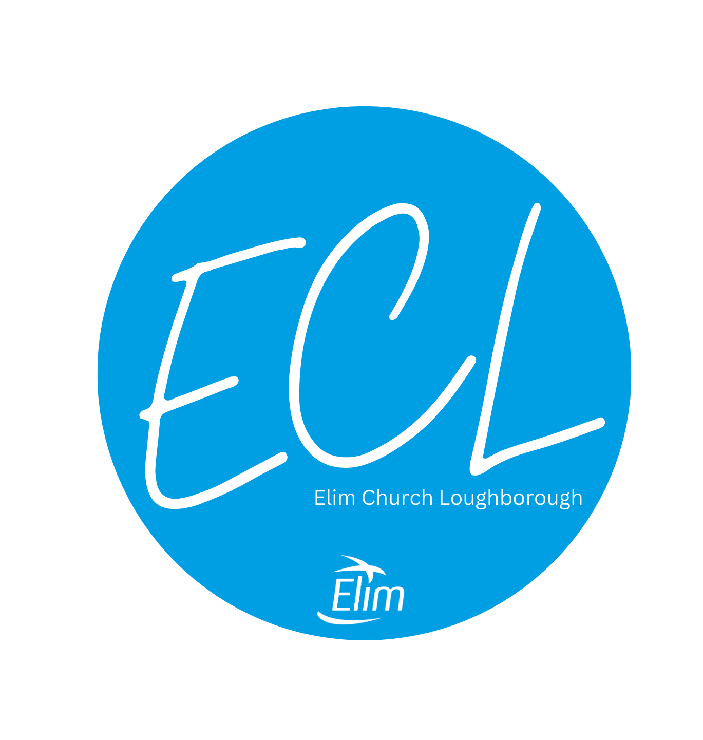 ECL logo White blue background